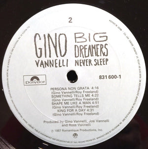 Gino Vannelli - Big Dreamers Never Sleep - 1987