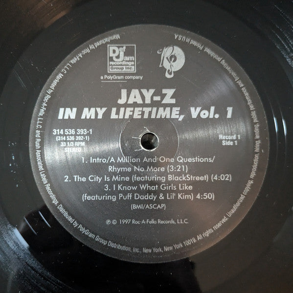 Jay-Z - In My Lifetime, Vol. 1 - vinyl – Press Vinyl Cafe