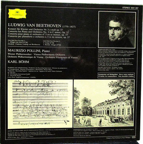 Ludwig van Beethoven - Wiener Philharmoniker, Maurizio Pollini, Karl Böhm - Klavierkonzert • Piano Concerto No.3 - 1979