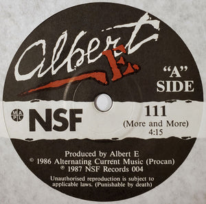 Albert E - 111 - On And ON Vinyl Record