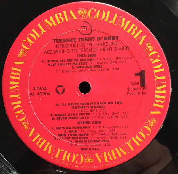 Terence Trent D'Arby - Introducing The Hardline According To Terence Trent D'Arby - 1987