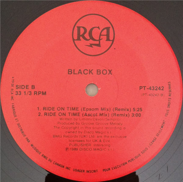 Black Box - Ride On Time (Remix) Vinyl Record