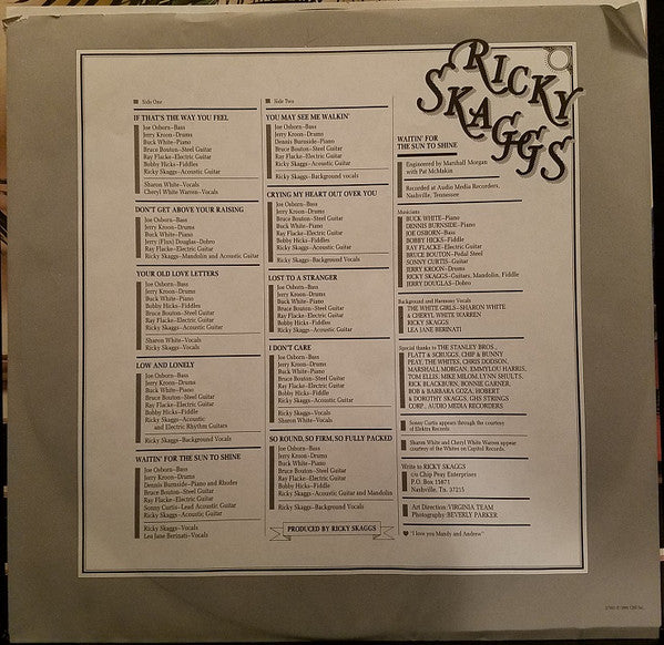 Ricky Skaggs - Waitin' For The Sun To Shine - 1981