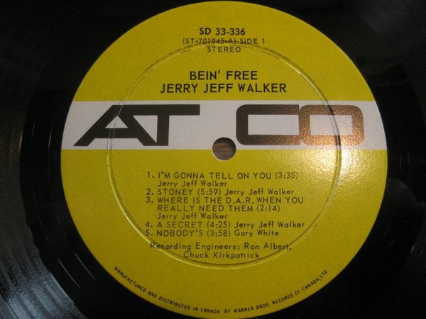 Jerry Jeff Walker - Bein' Free - 1970