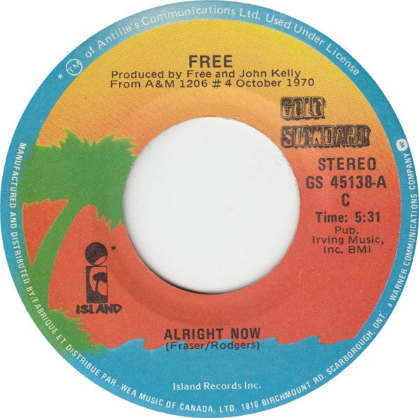 Free - All Right Now / Wishing Well Vinyl Record