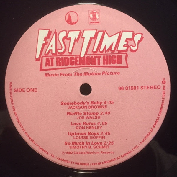 Various - Fast Times At Ridgemont High (Music From The Motion Picture) - 1982