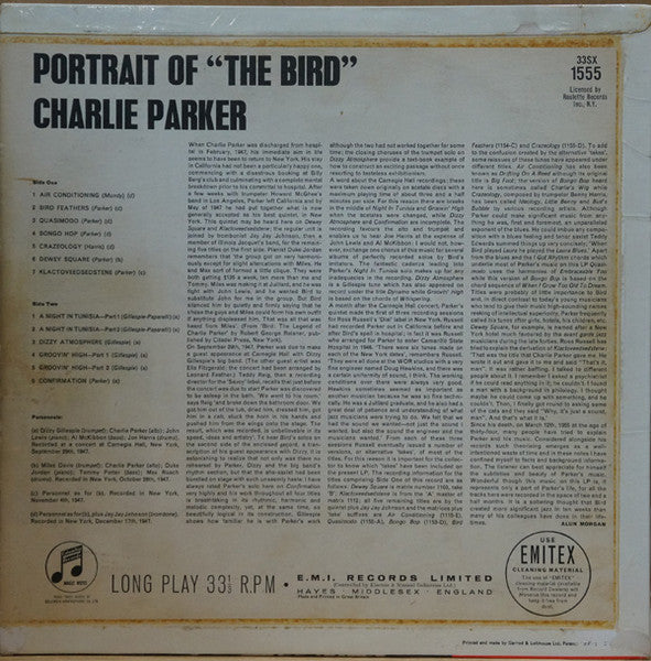 Charlie Parker - Portrait Of 'The Bird'