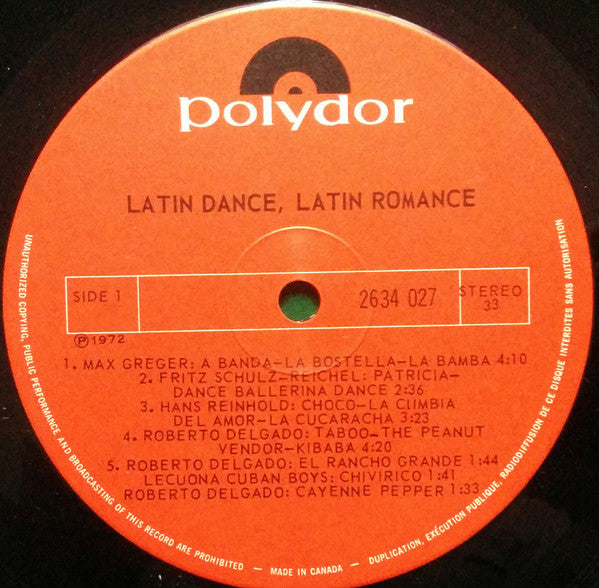 Various - Latin Dance-Latin Romance - 1972
