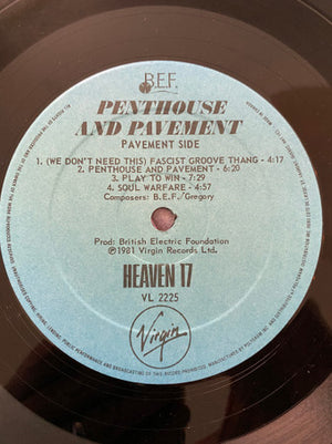 Heaven 17 - Penthouse And Pavement - 1981