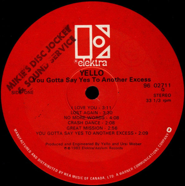 Yello - You Gotta Say Yes To Another Excess - 1983