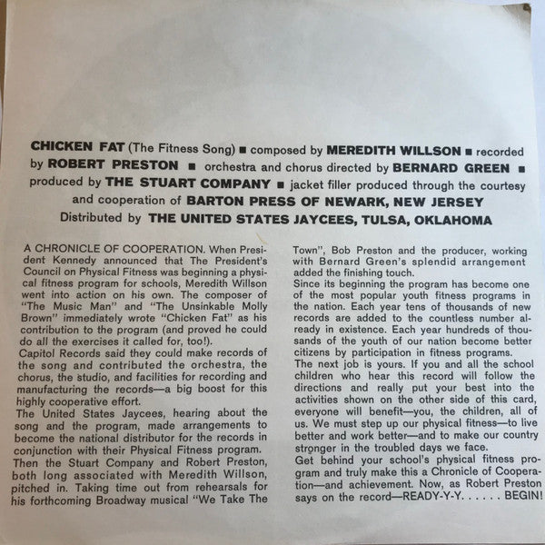 Robert Preston - Chicken Fat - 1961