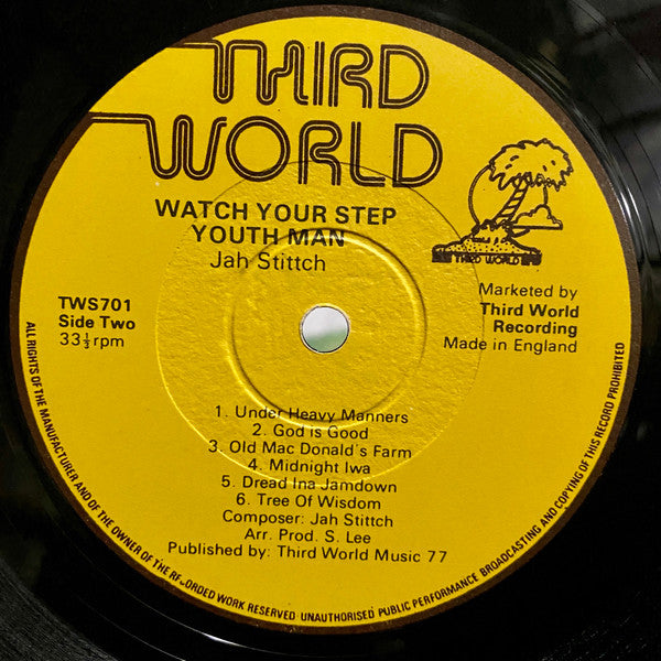 Jah Stitch - Watch Your Step Youthman - 1977
