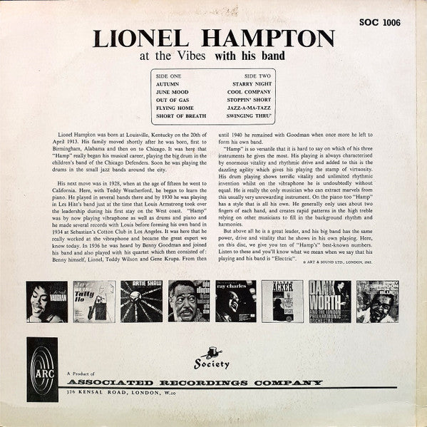 Lionel Hampton & His Big Band - Plays Vibes With His Band