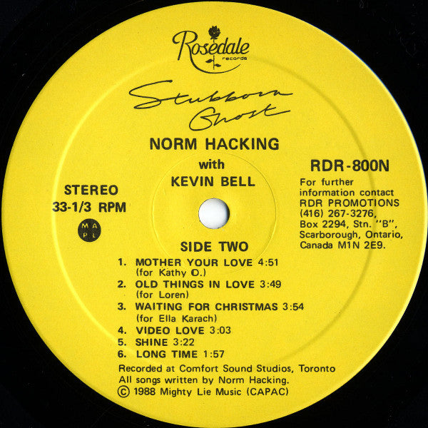 Norm Hacking With Kevin Bell - Stubborn Ghost - 1987