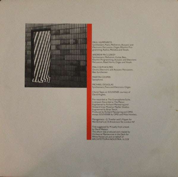 Orchestral Manoeuvres In The Dark - Architecture & Morality - 1981