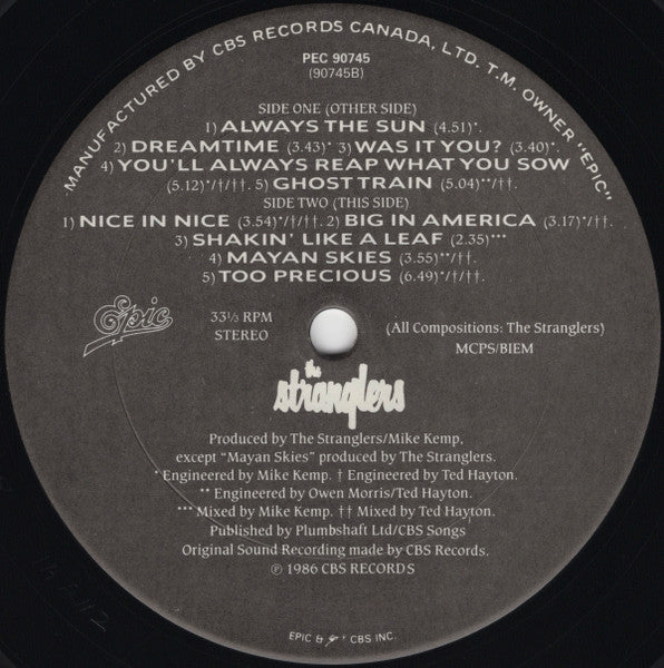 Stranglers, The - Dreamtime - 1986