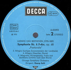 Ludwig van Beethoven - Chicago Symphony Orchestra, Georg Solti - Symphonie Nr. 6 F-dur "Pastorale" -