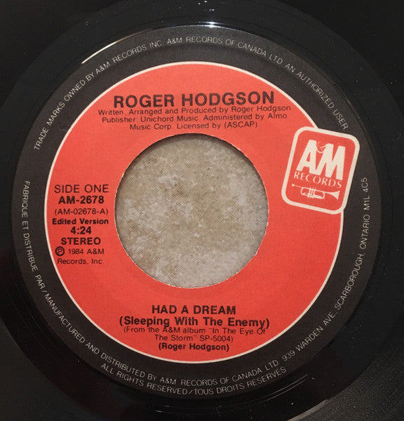 Roger Hodgson - Had A Dream (Sleeping With The Enemy) - 1984
