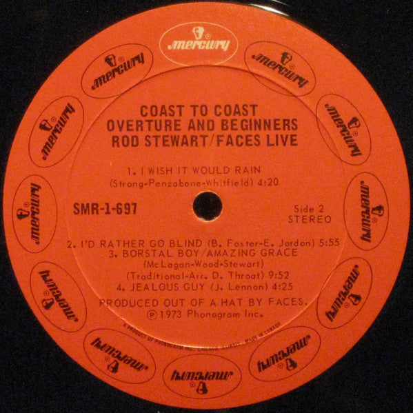 Rod Stewart / Face - Live Coast To Coast  - Overture And Beginners Vinyl Record