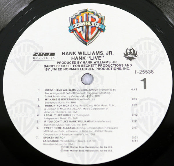 Hank Williams Jr. - Hank "Live"