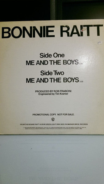 Bonnie Raitt - Me And The Boys - 1982