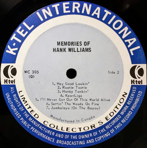 Hank Williams - Memories Of Hank Williams Sr.