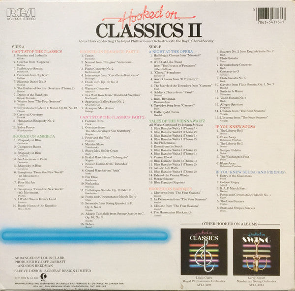 Louis Clark Conducting The Royal Philharmonic Orchestra With The Royal Choral Society, The - (Can't Stop The Classics) Hooked On Classics II - 1982