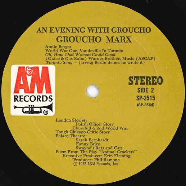 Groucho Marx - An Evening With Groucho - 1972