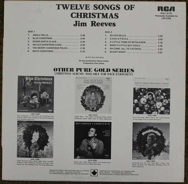 Jim Reeves - Twelve Songs Of Christmas -