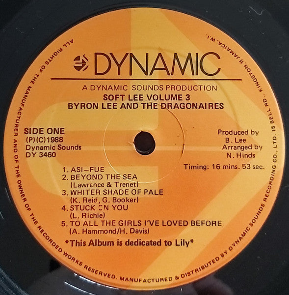 Byron Lee And The Dragonaires - Soft Lee Vol. 3