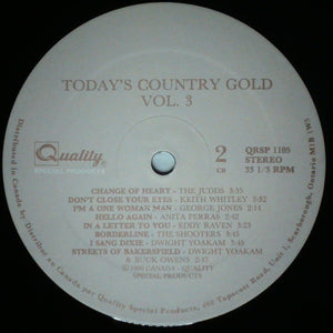 Various - Today's Country Gold Vol. 3 Vinyl Record