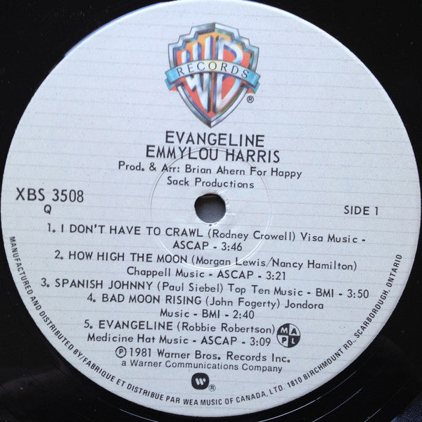 Emmylou Harris - Evangeline - 1981