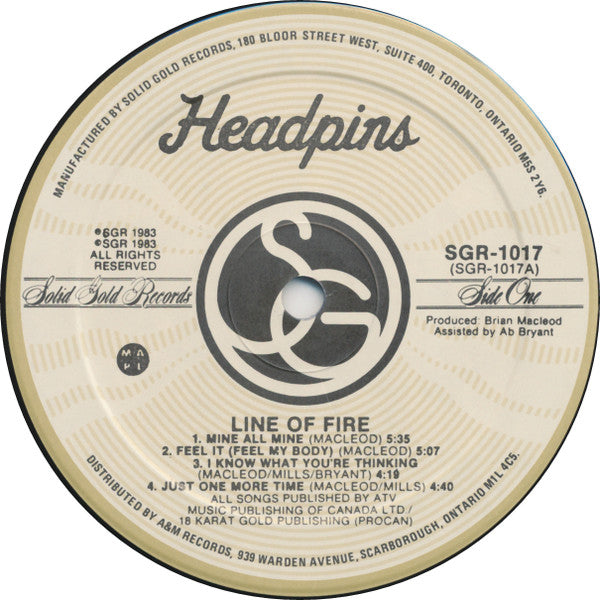 Headpins - Line Of Fire - 1983