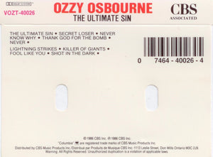 Ozzy Osbourne - The Ultimate Sin -