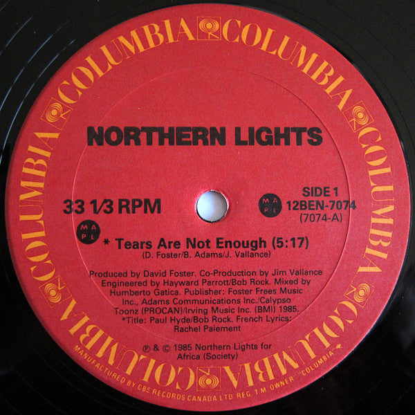 Northern Lights - Tears Are Not Enough - 1985