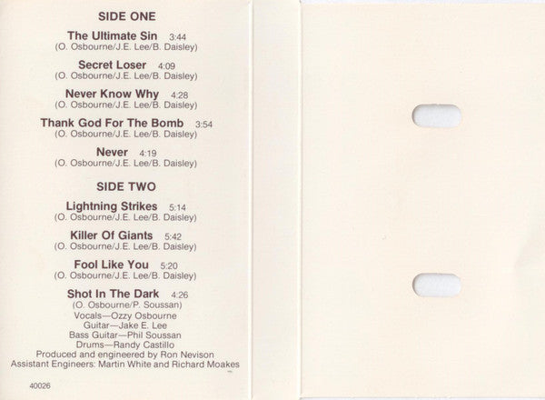Ozzy Osbourne - The Ultimate Sin -