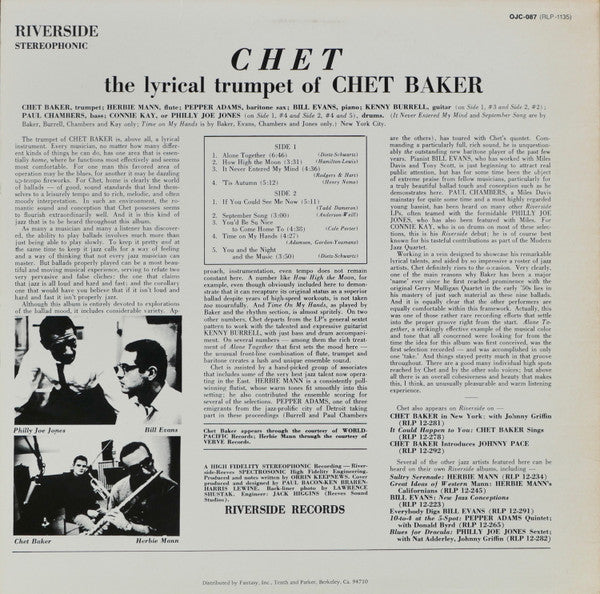 Chet Baker - Chet - 1983