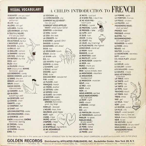 Paul Parnes - A Child's Introduction To French - 1960