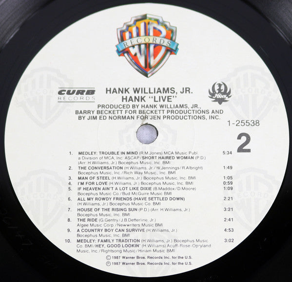 Hank Williams Jr. - Hank "Live"