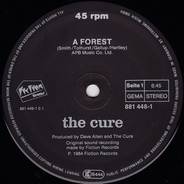 Cure, The - Excerpt - The Cure Live - 1984