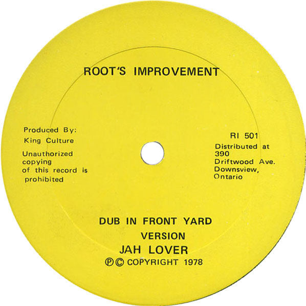 Benbow / Jah Lover - Guiding Star / Dub In The Front Yard - 1978