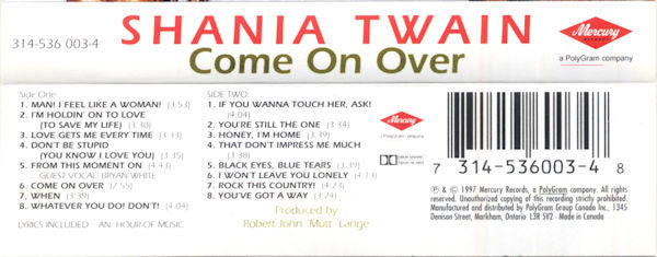 Shania Twain - Come On Over