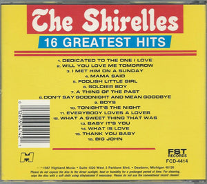Shirelles, The - 16 Greatest Hits (CD) - 1987