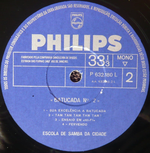 Jadir De Castro / Escola De Samba Da Cidade - Batucada Nº 2 -