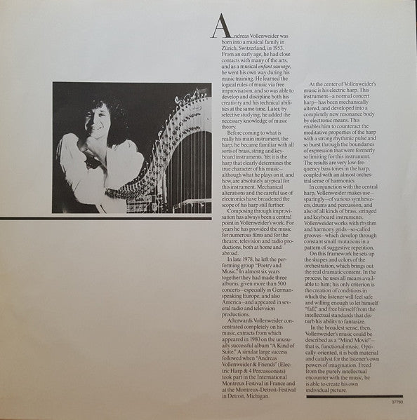 Andreas Vollenweider - ... Behind The Gardens - Behind The Wall - Under The Tree ... - 1982