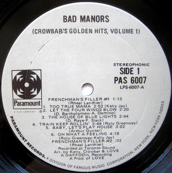 Crowbar (3) - Bad Manors (Crowbar's Golden Hits, Volume 1)