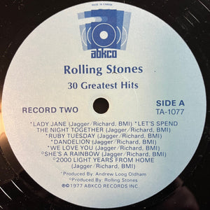 The Rolling Stones - 30 Greatest Hits Vinyl Record