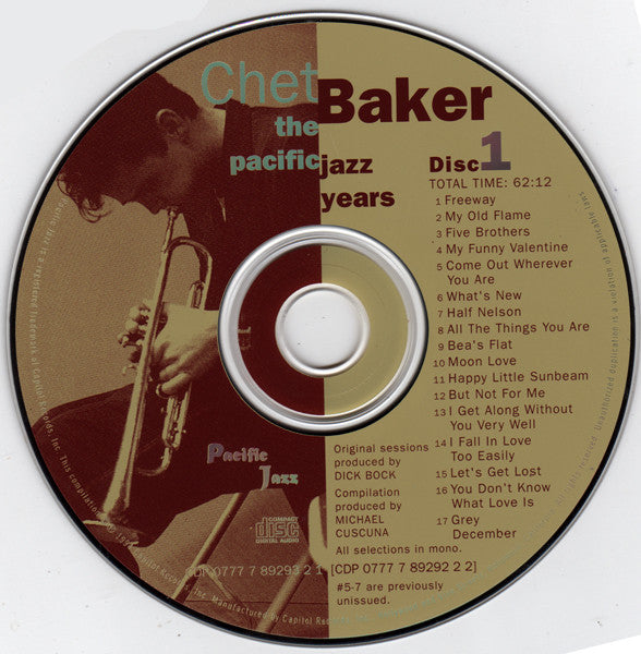 Chet Baker - The Pacific Jazz Years (CD) - 1994