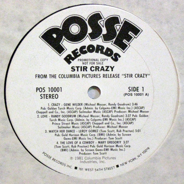 Various - The Original Soundtrack From The Motion Picture "Stir Crazy" - 1981