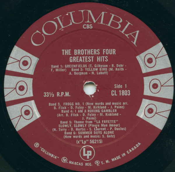Brothers Four, The - Greatest Hits - 1962
